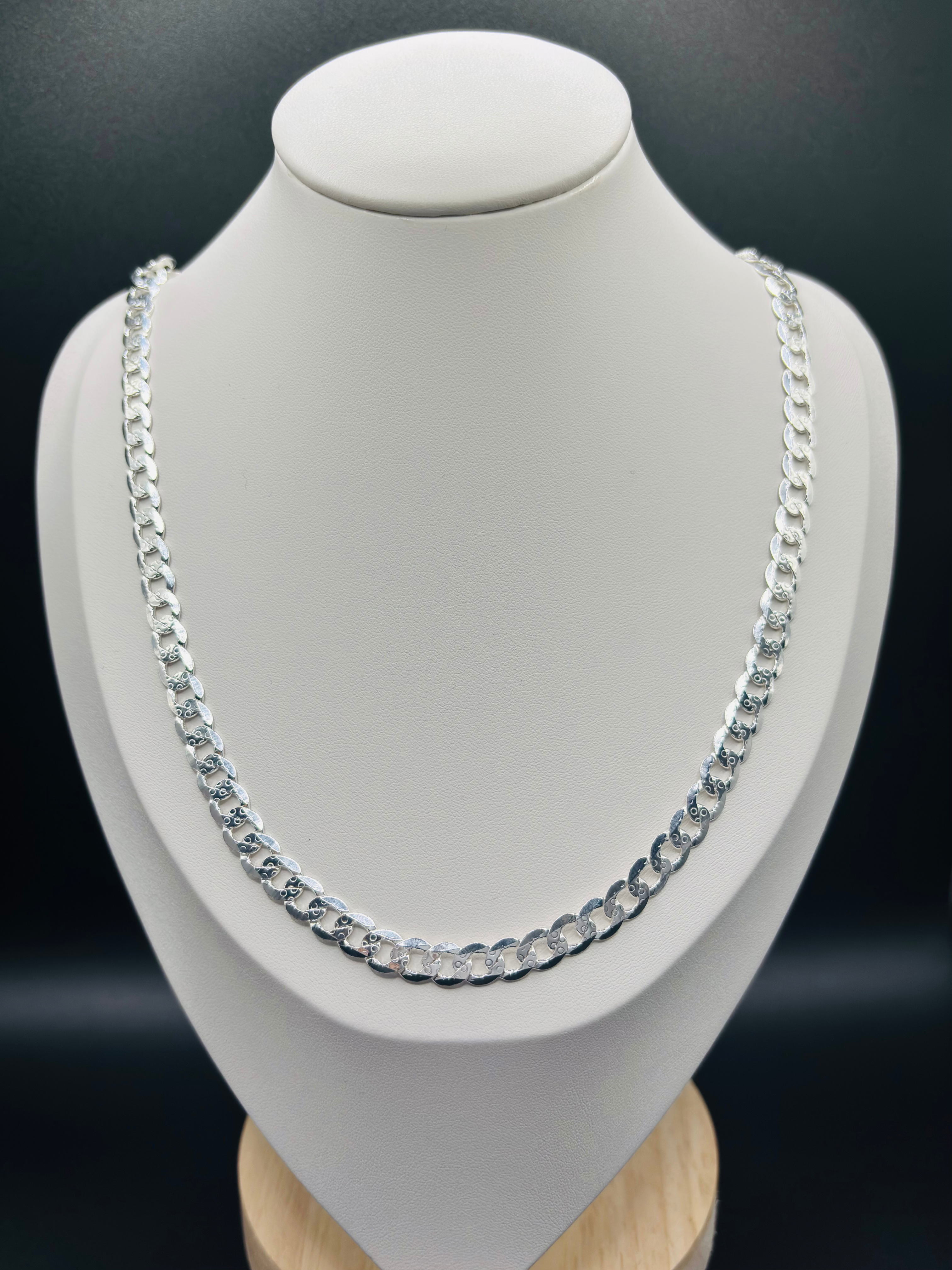 S925 Silver Flat Curb Chain