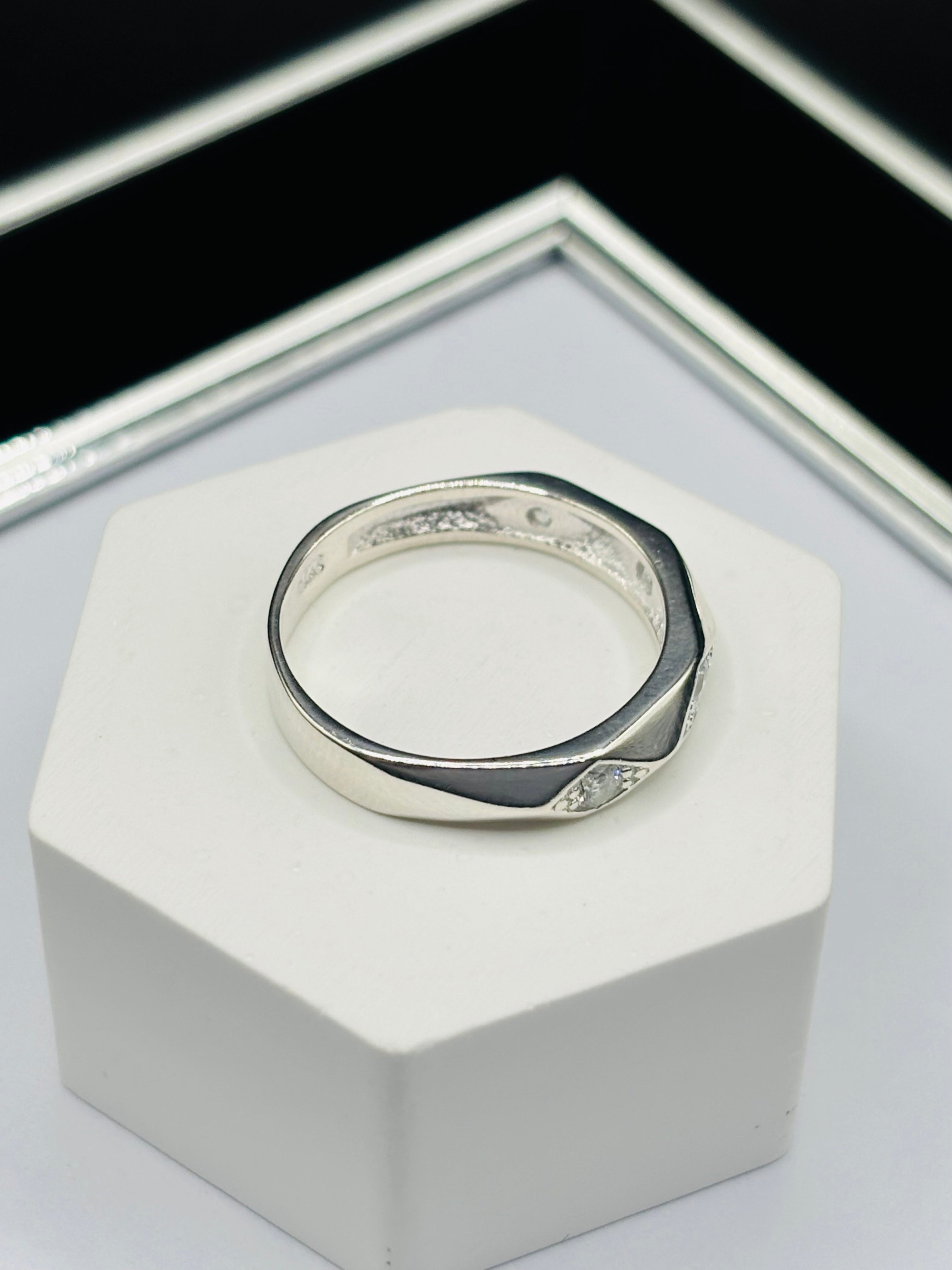 S925 Silver Stone Friendship Ring