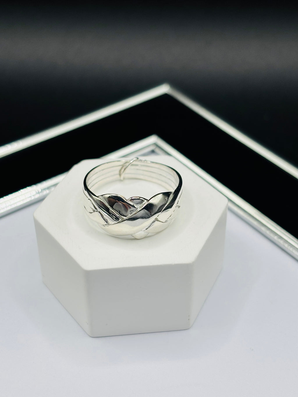 S925 Silver Puzzle 4 Rings