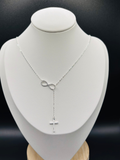 S925 Silver Infinite Cross Necklace