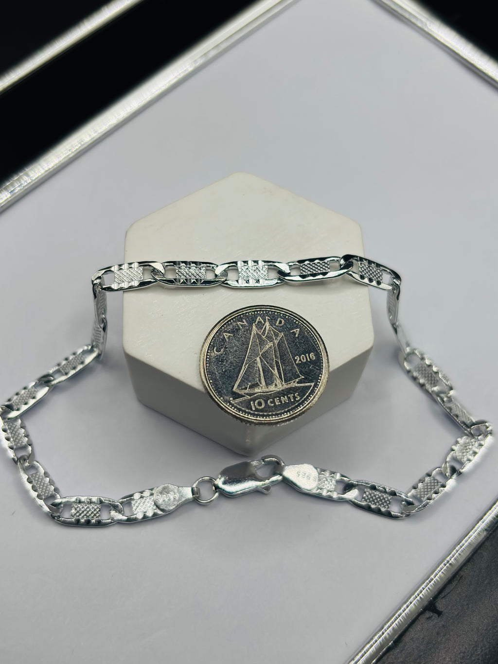 S925 Silver Anchor Bracelet