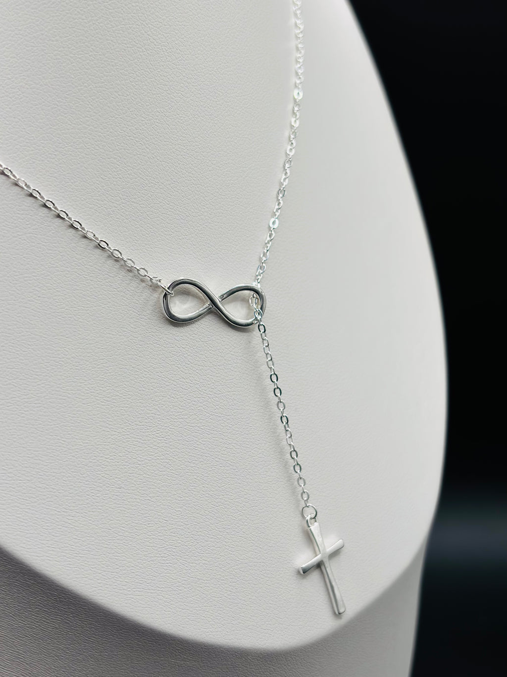 S925 Silver Infinite Cross Necklace