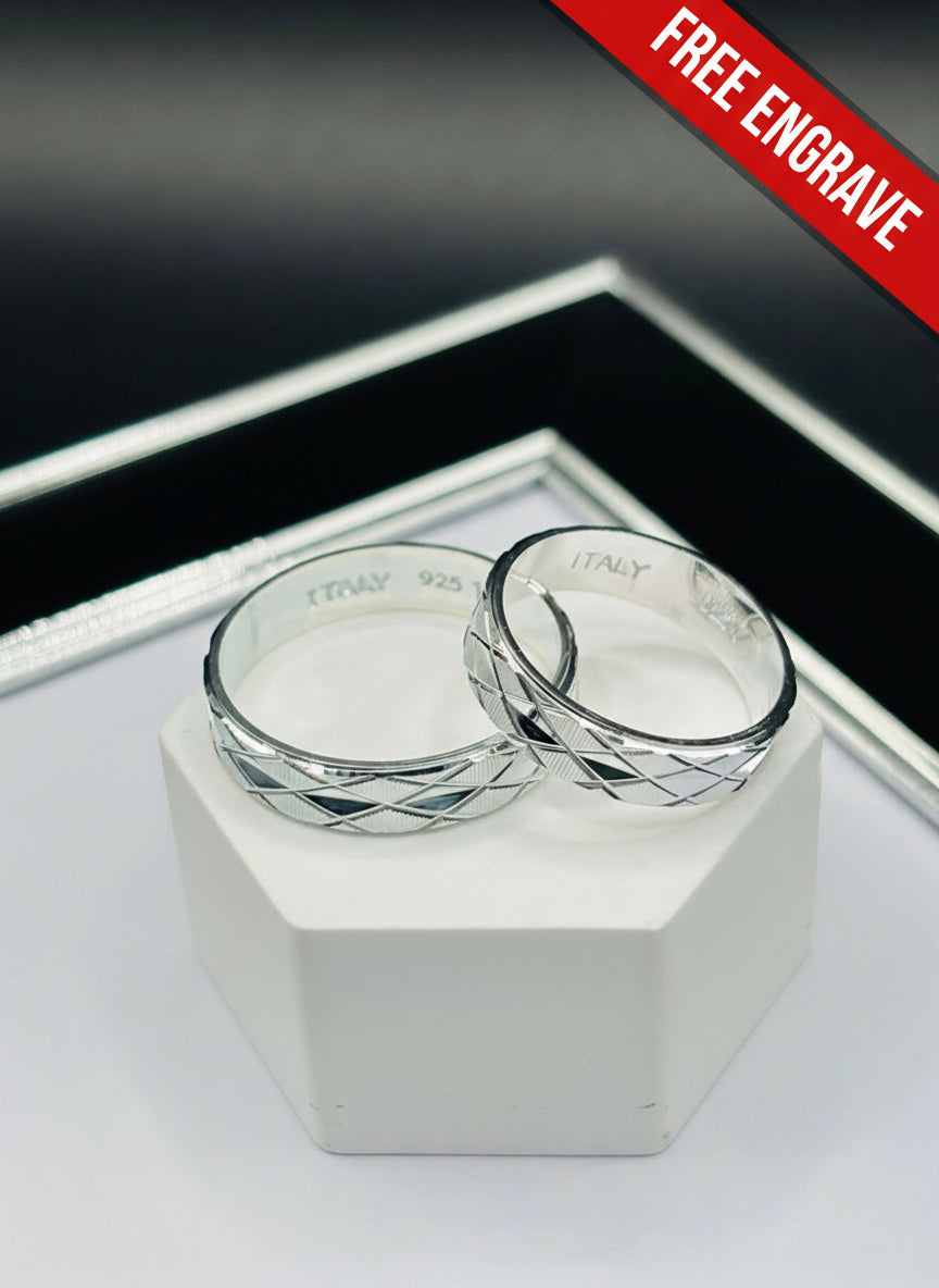 S925 Silver Couple Ring