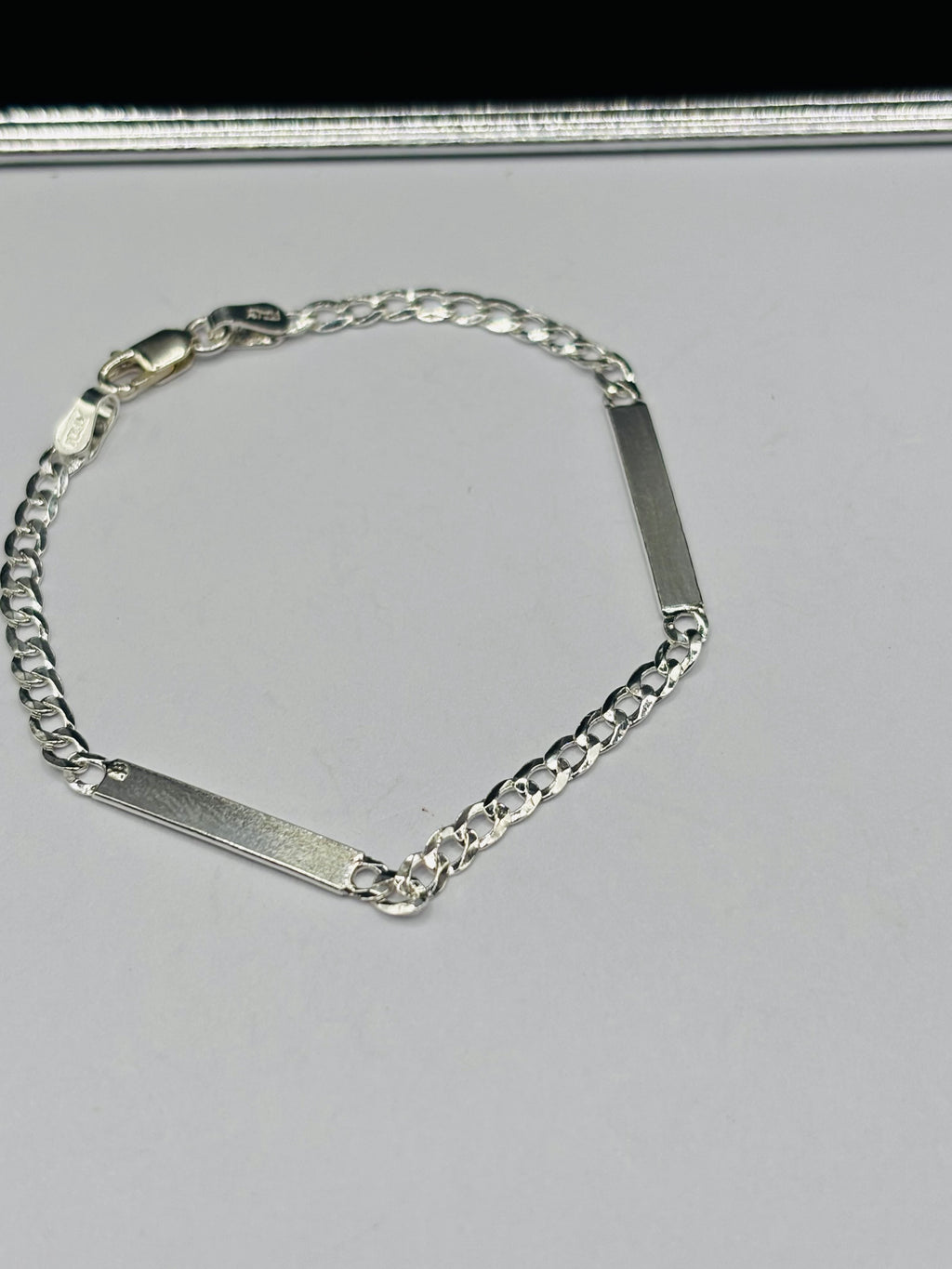 S925 Silver Double Name Kids Bracelet