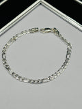 S925 Silver Figaro Kids Bracelet