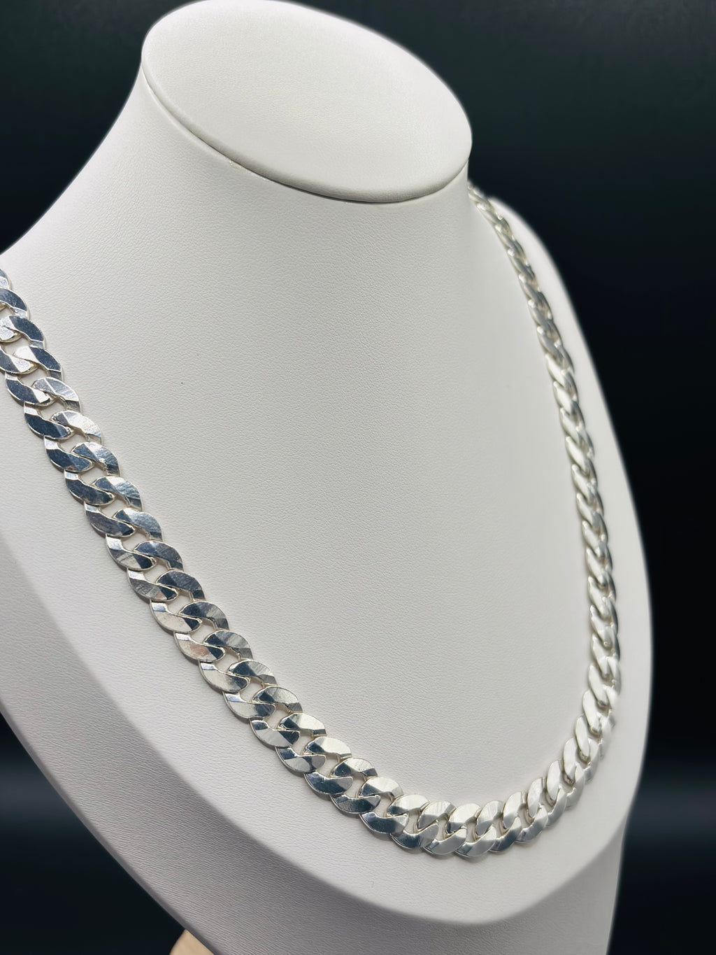 S925 Silver Flat Curb Chain 9.6mm