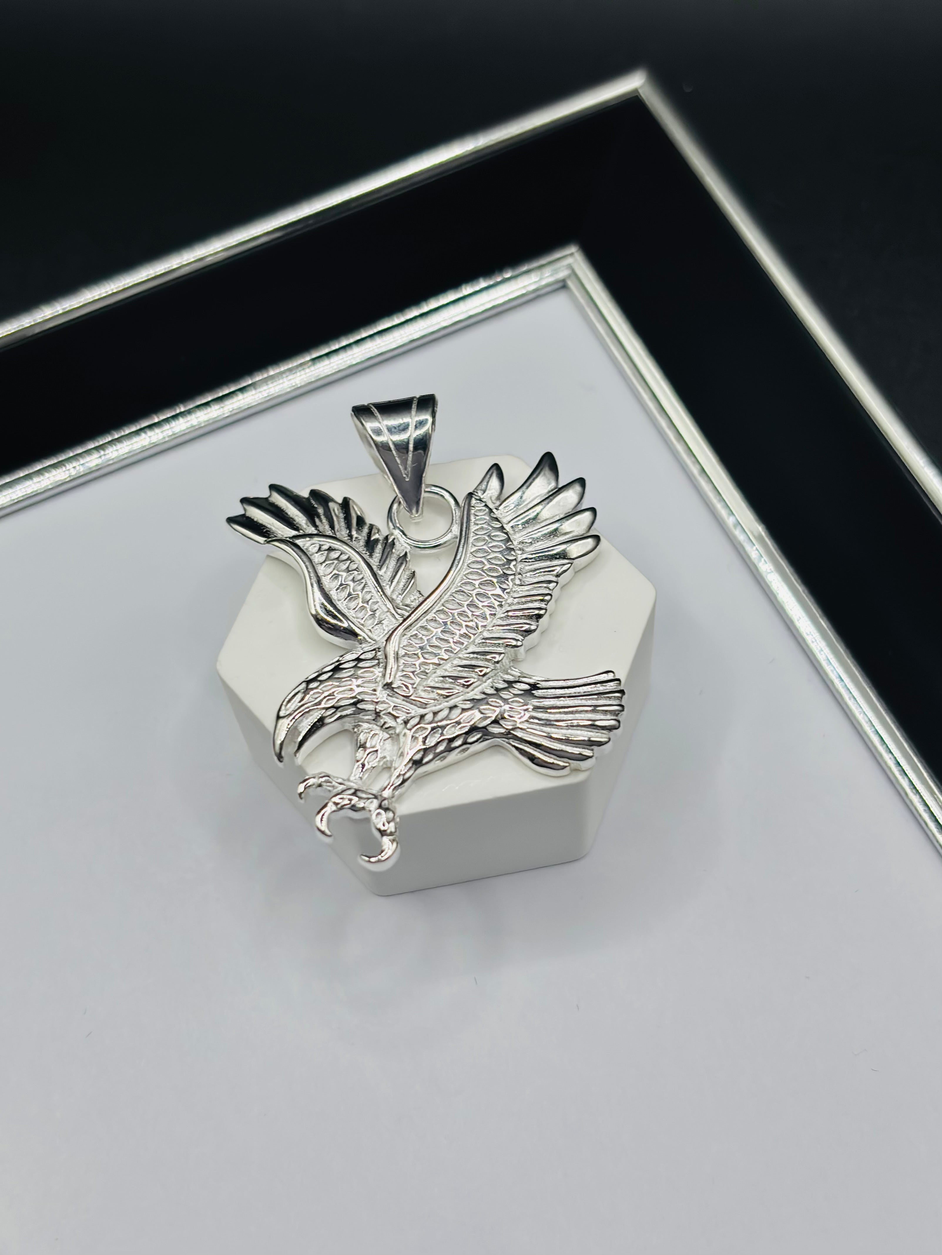 S925 Silver Eagle Pendant