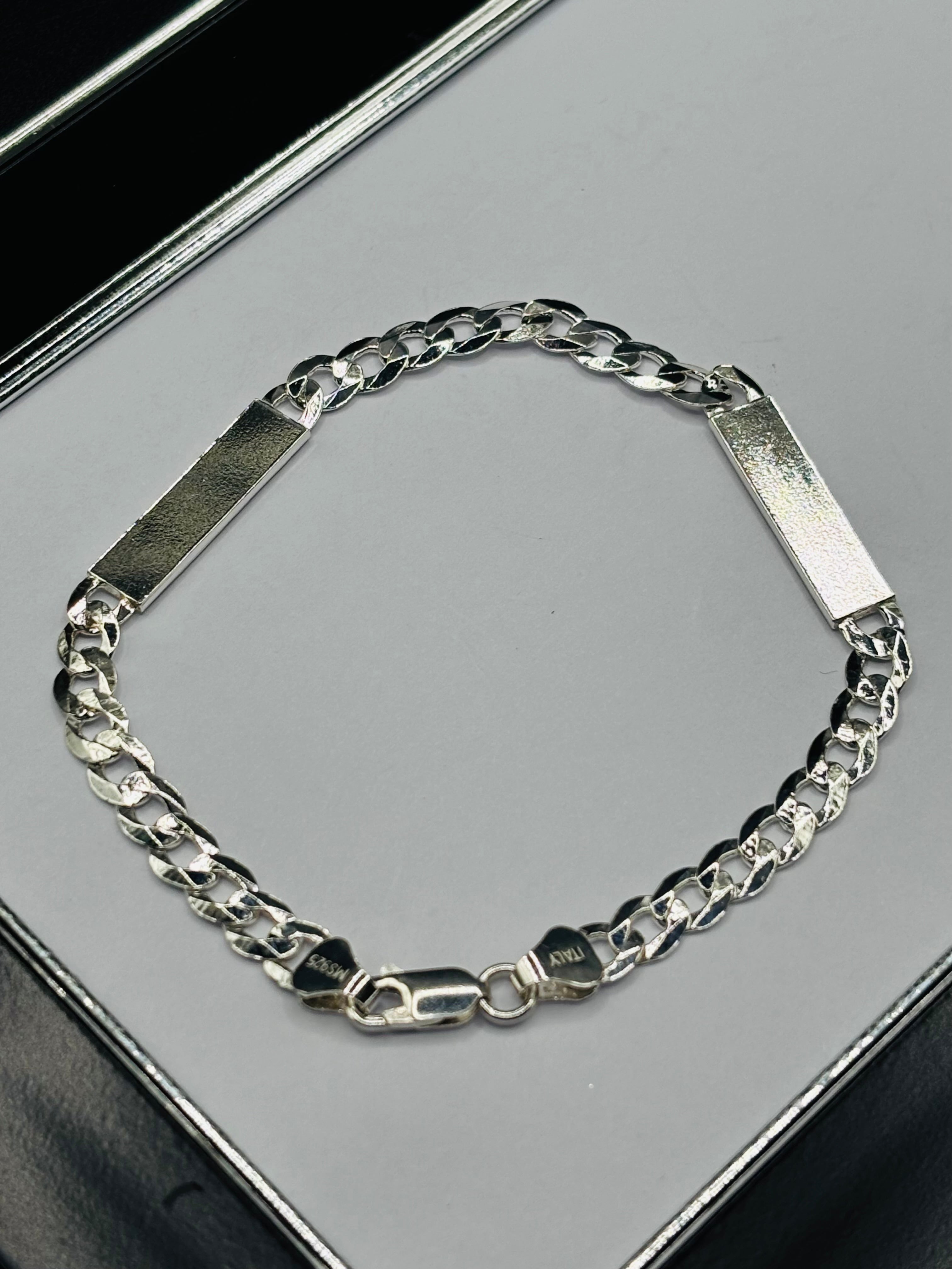 S925 Silver Double Name Bracelet