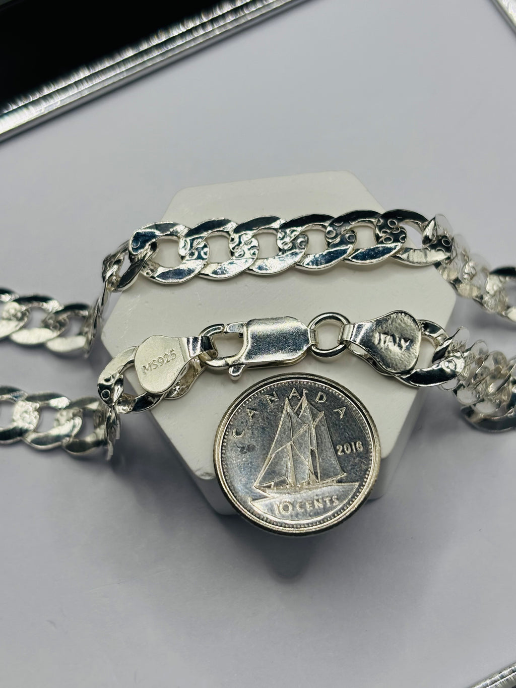 S925 Silver Flat Curb Chain