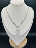 S925 Silver Anchor Cross Necklace