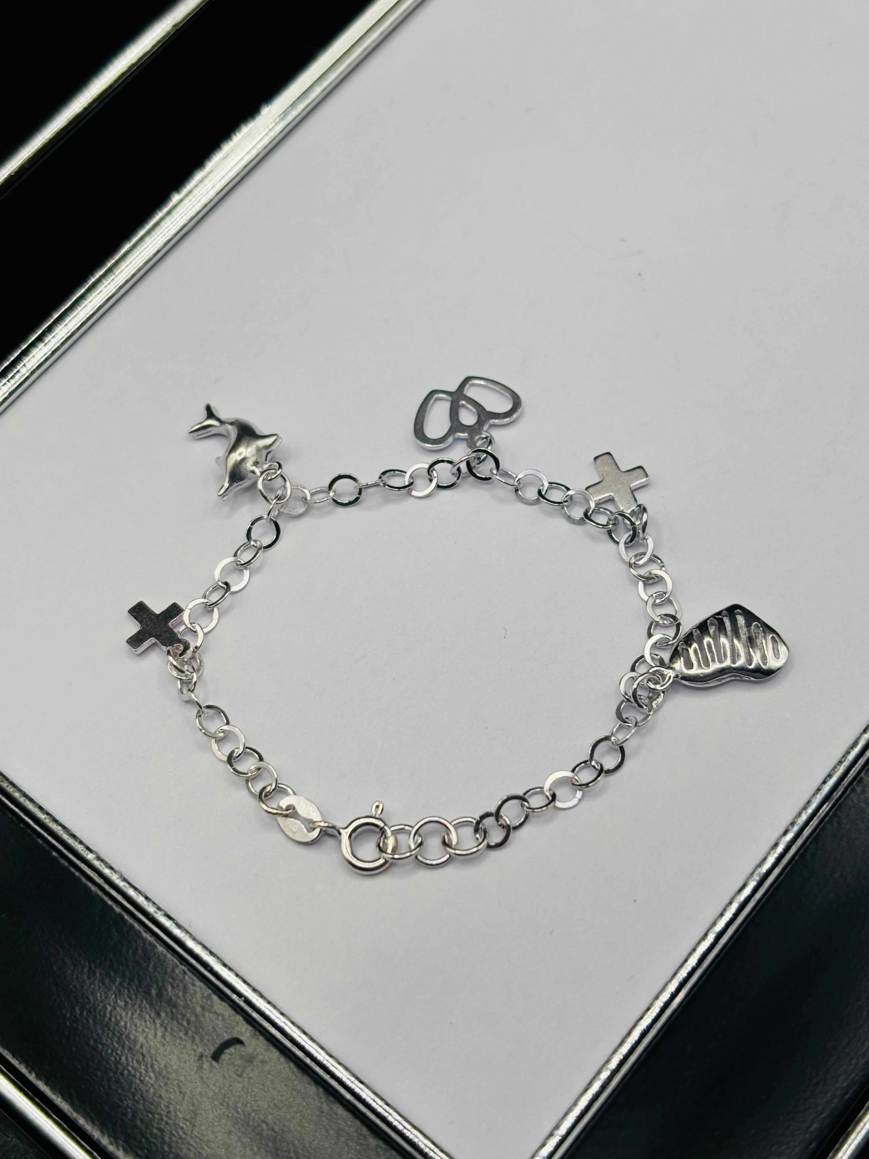 S925 Silver Charm Kids Bracelet