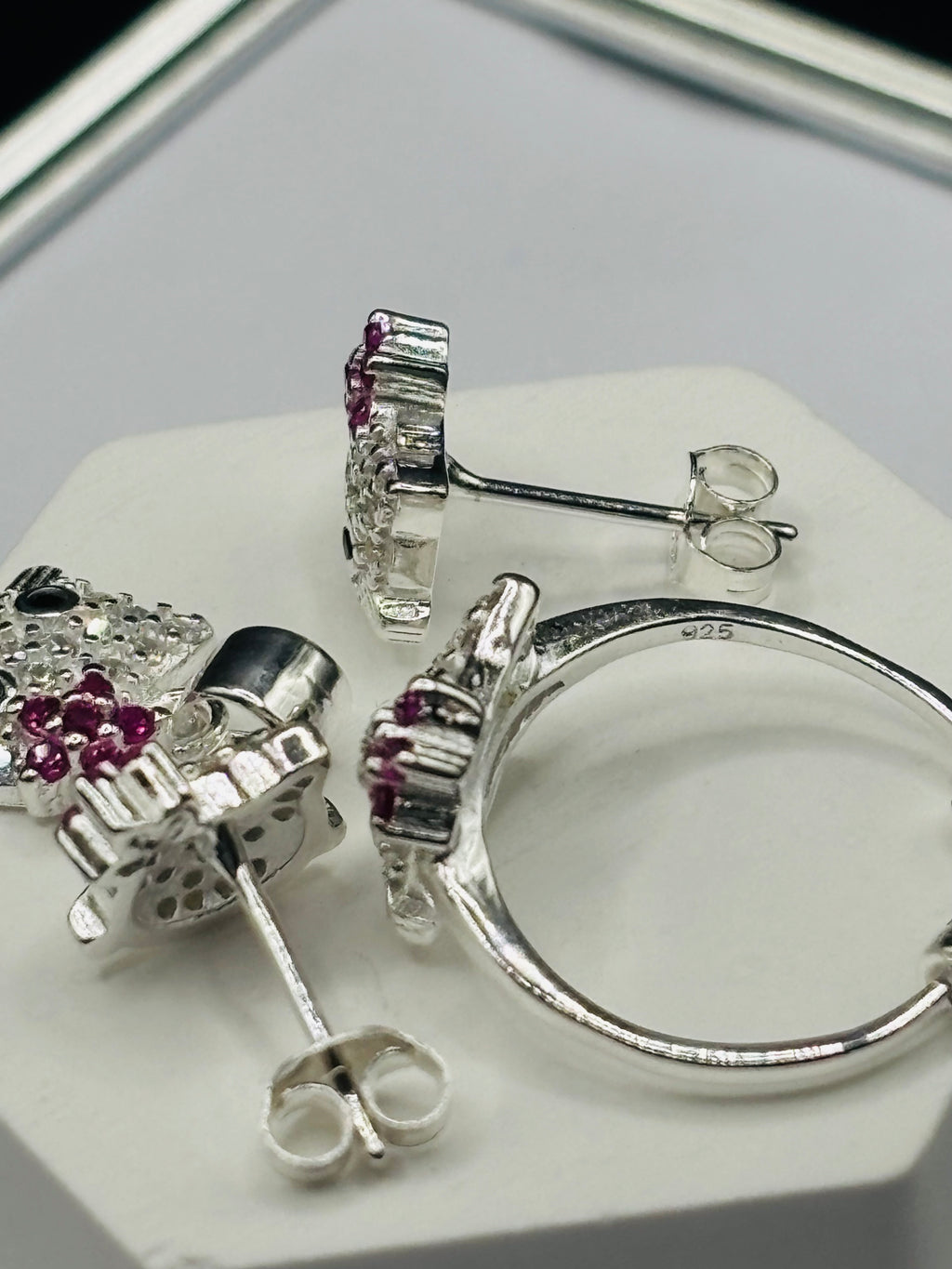 S925 Silver HK Ring, Earrings and Pendant Kids Set