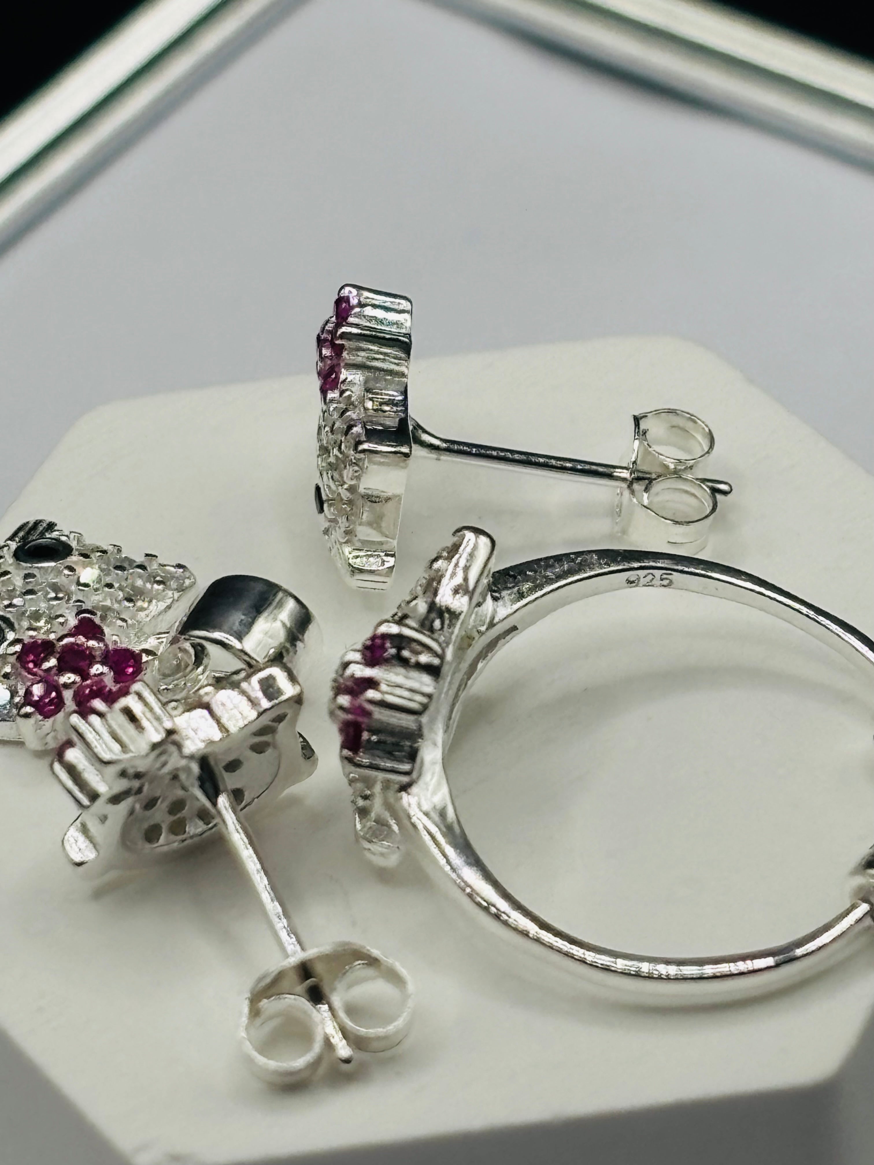 S925 Silver HK Ring, Earrings and Pendant Kids Set