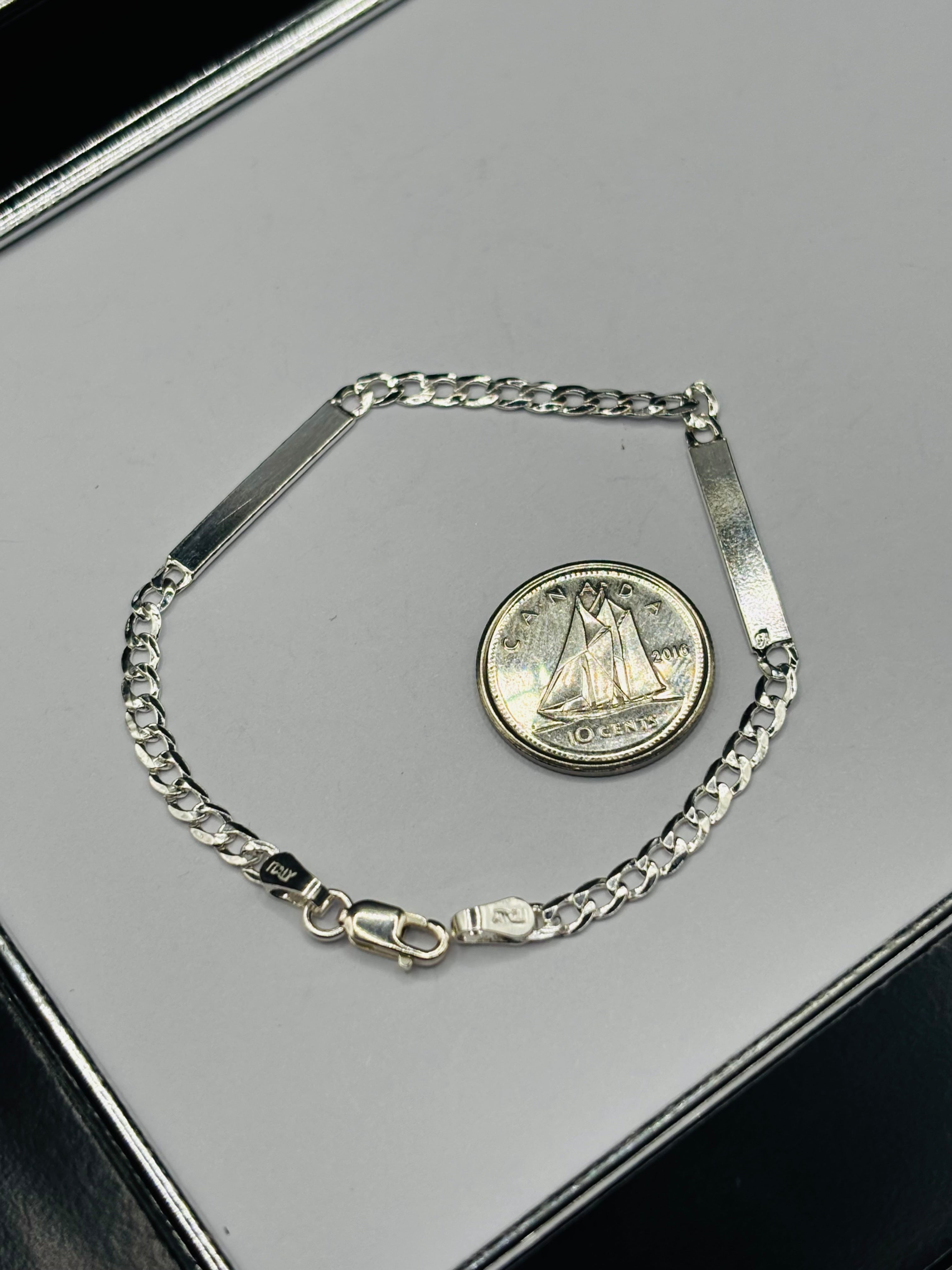 S925 Silver Double Name Kids Bracelet