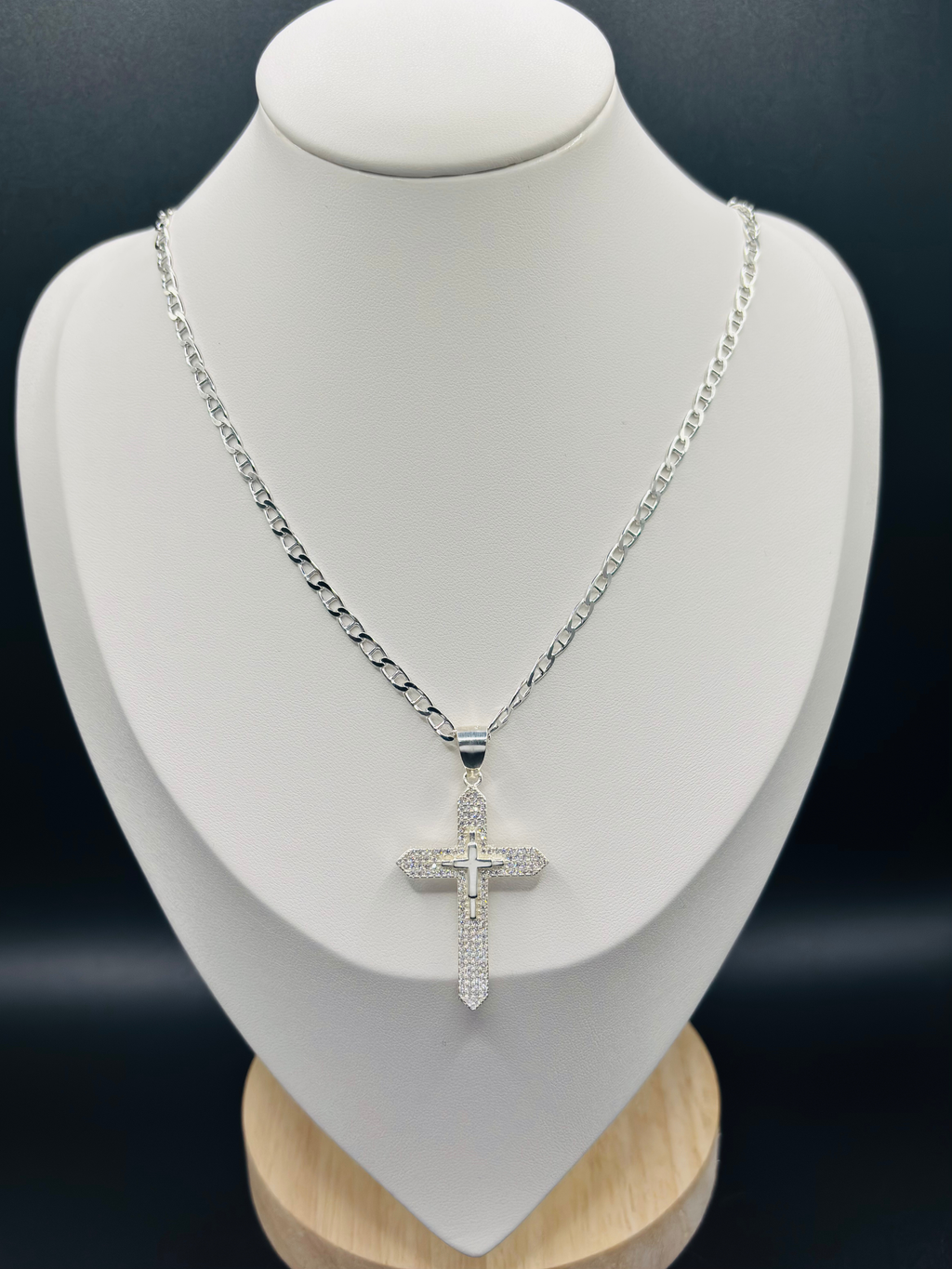 S925 Silver Cross Necklace