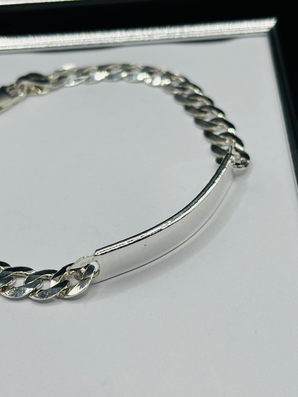 S925 Silver Name Curb Bracelet