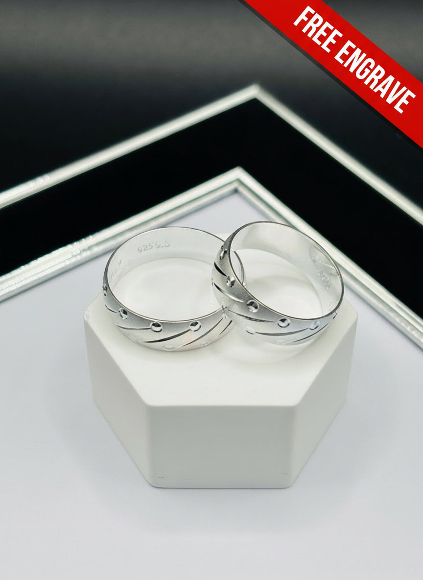 S925 Silver Couple Ring