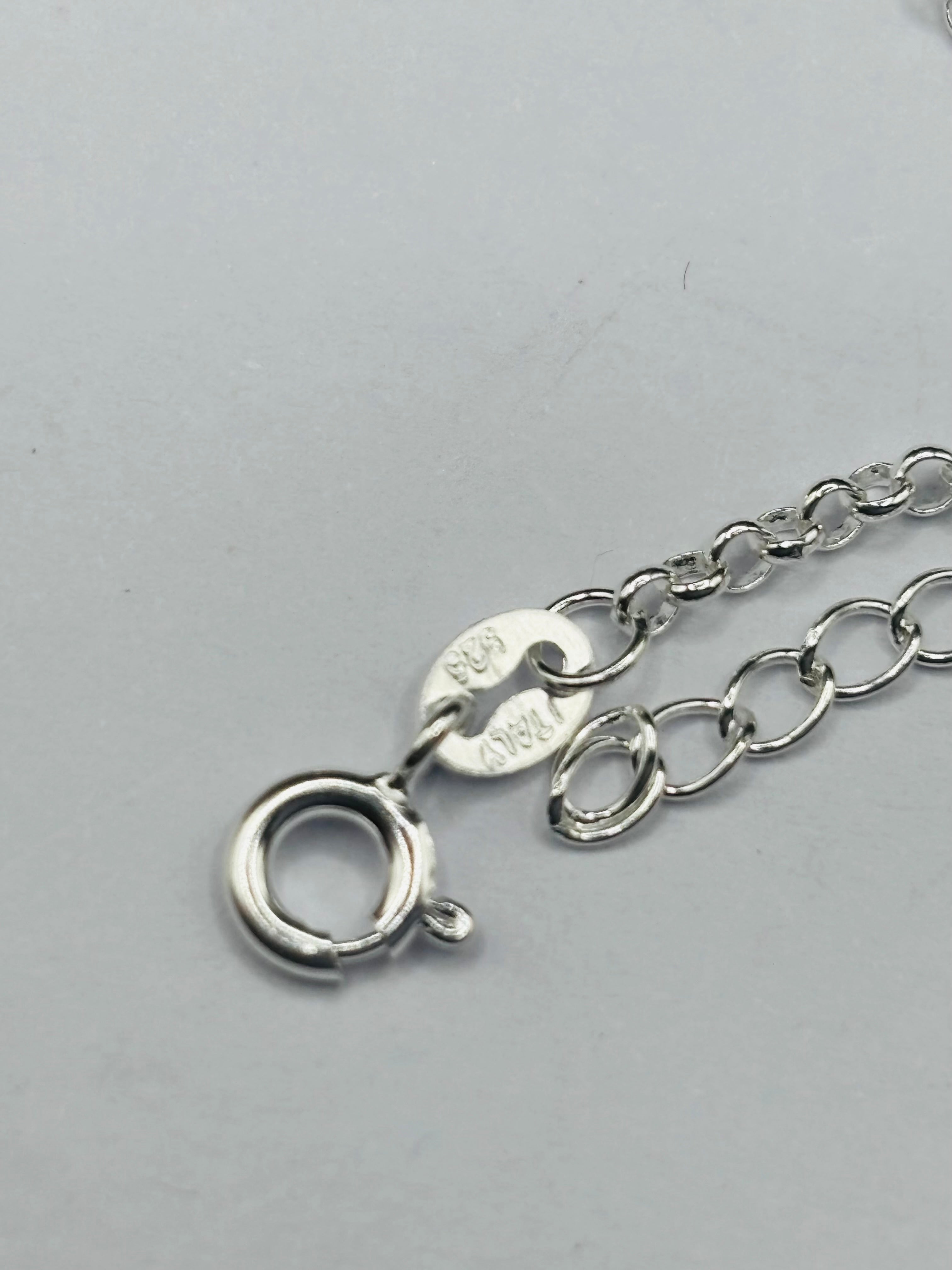 S925 Silver Heart Double Anklet