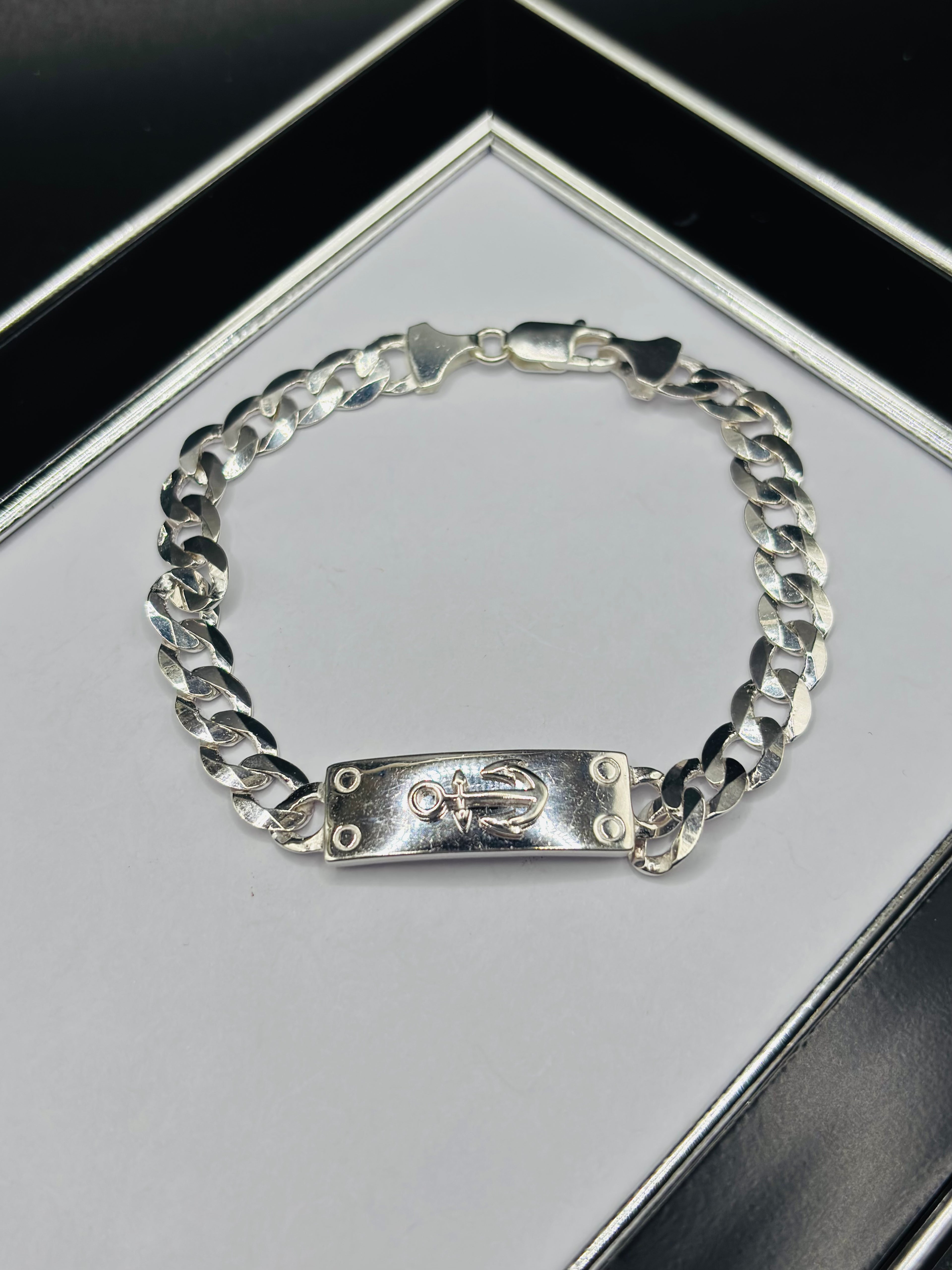 S925 Silver Anchor Bracelet
