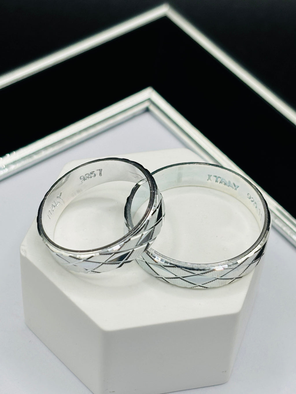 S925 Silver Couple Ring