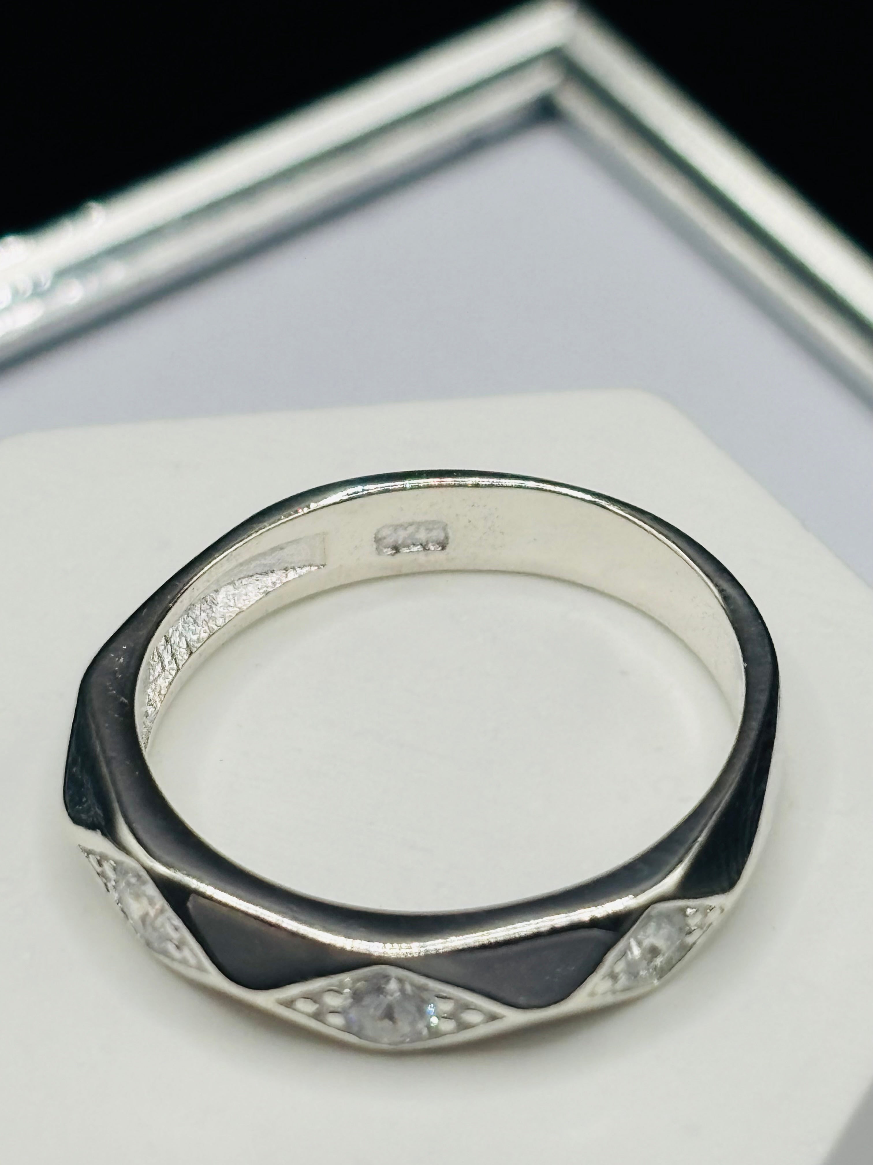 S925 Silver Stone Friendship Ring