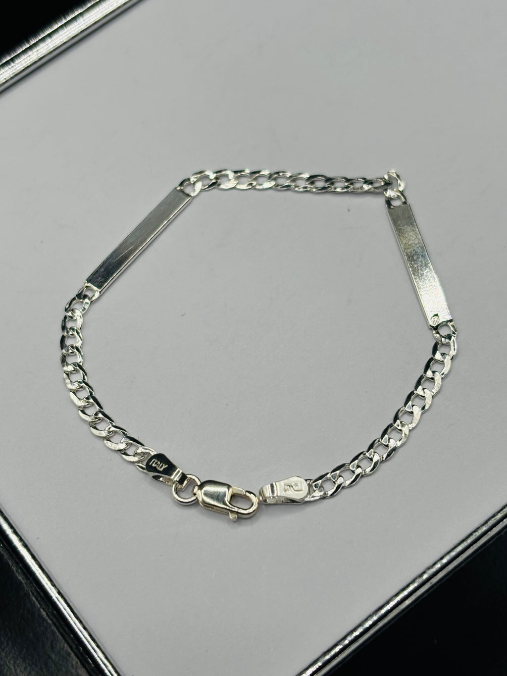 S925 Silver Double Name Kids Bracelet