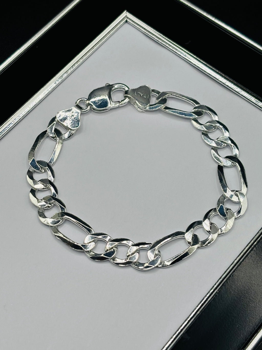 S925 Silver Figaro Bracelet