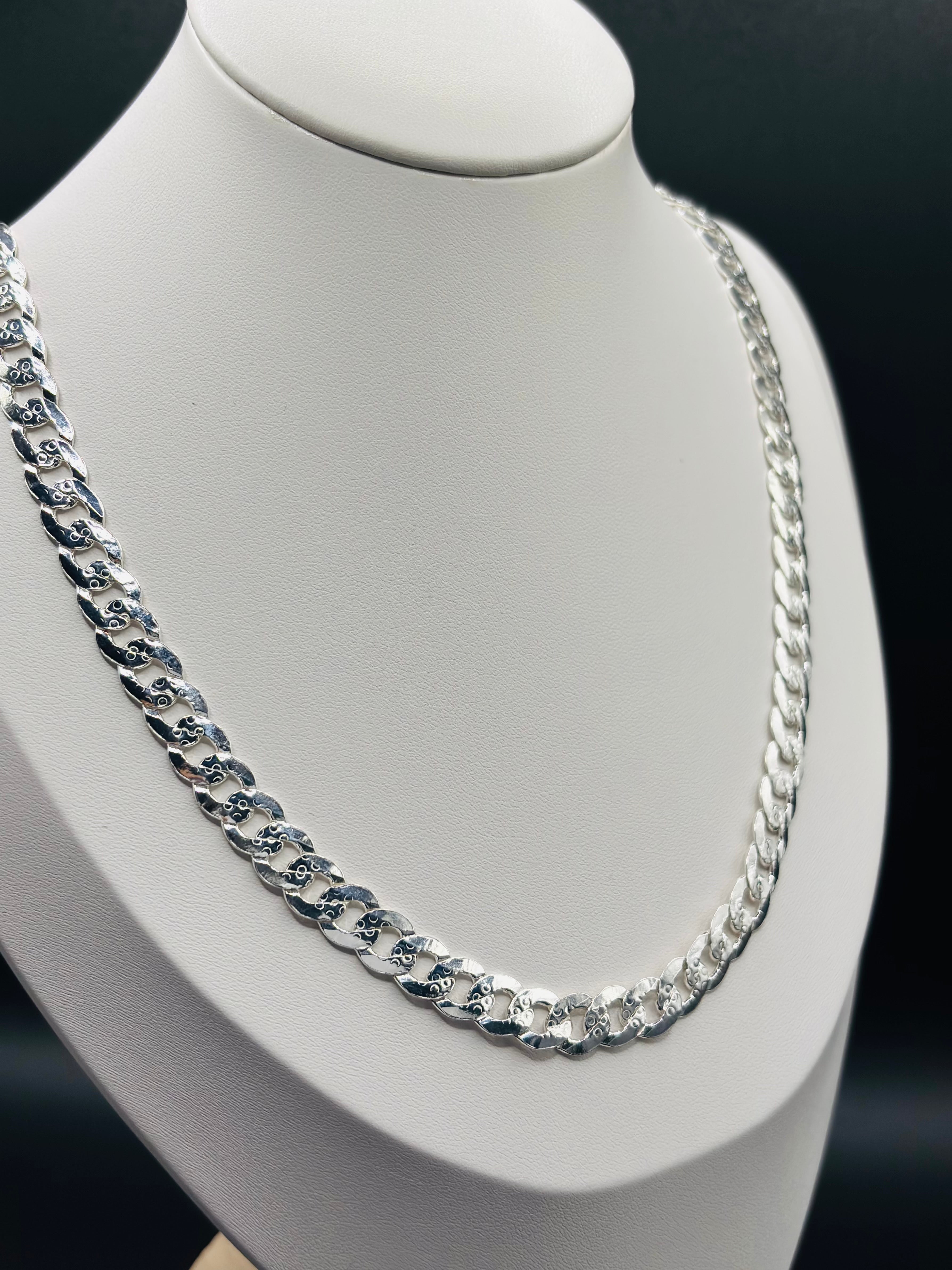 S925 Silver Flat Curb Chain