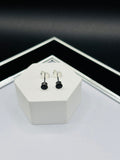 S925 Silver Black Earrings