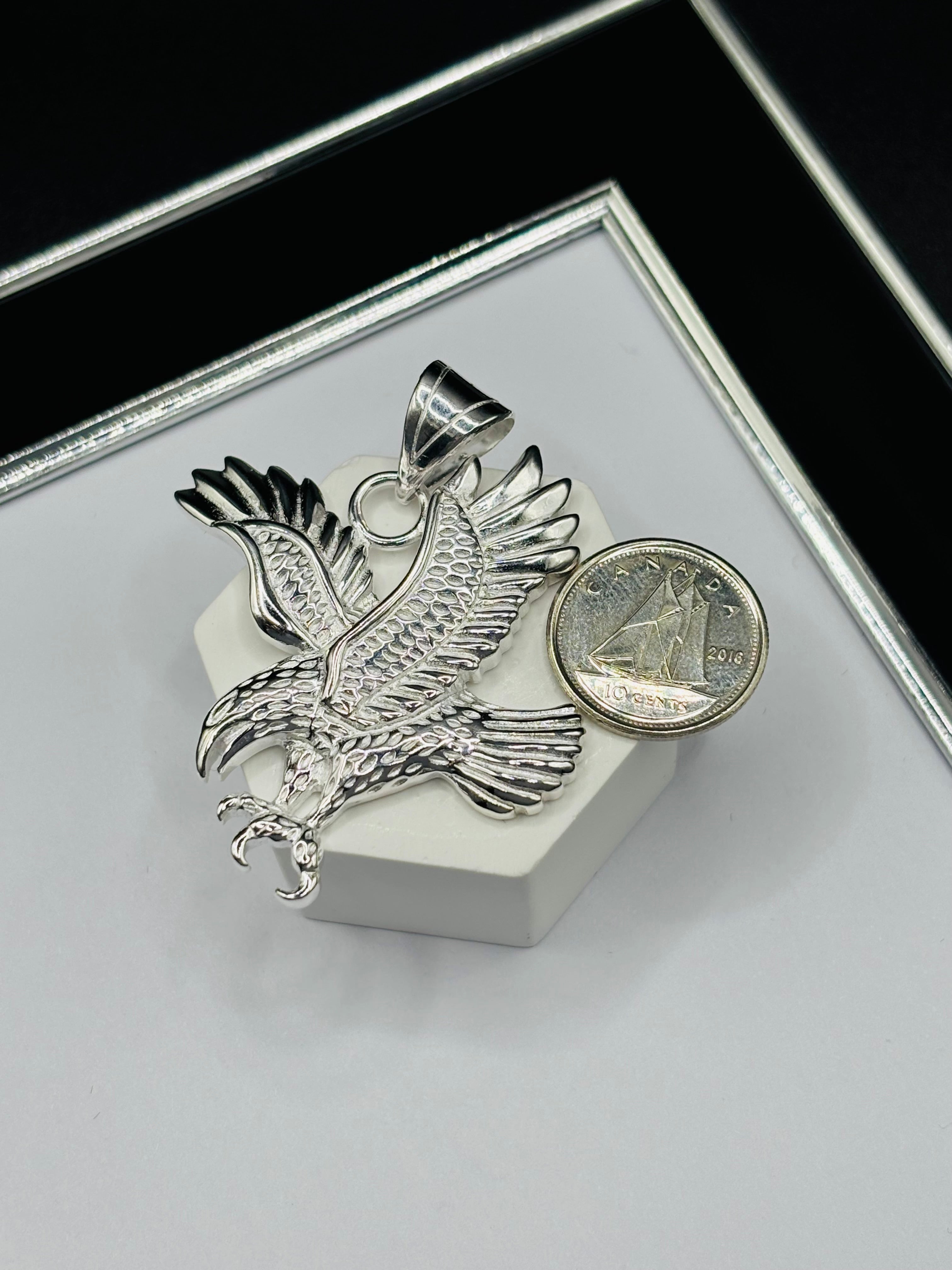 S925 Silver Eagle Pendant