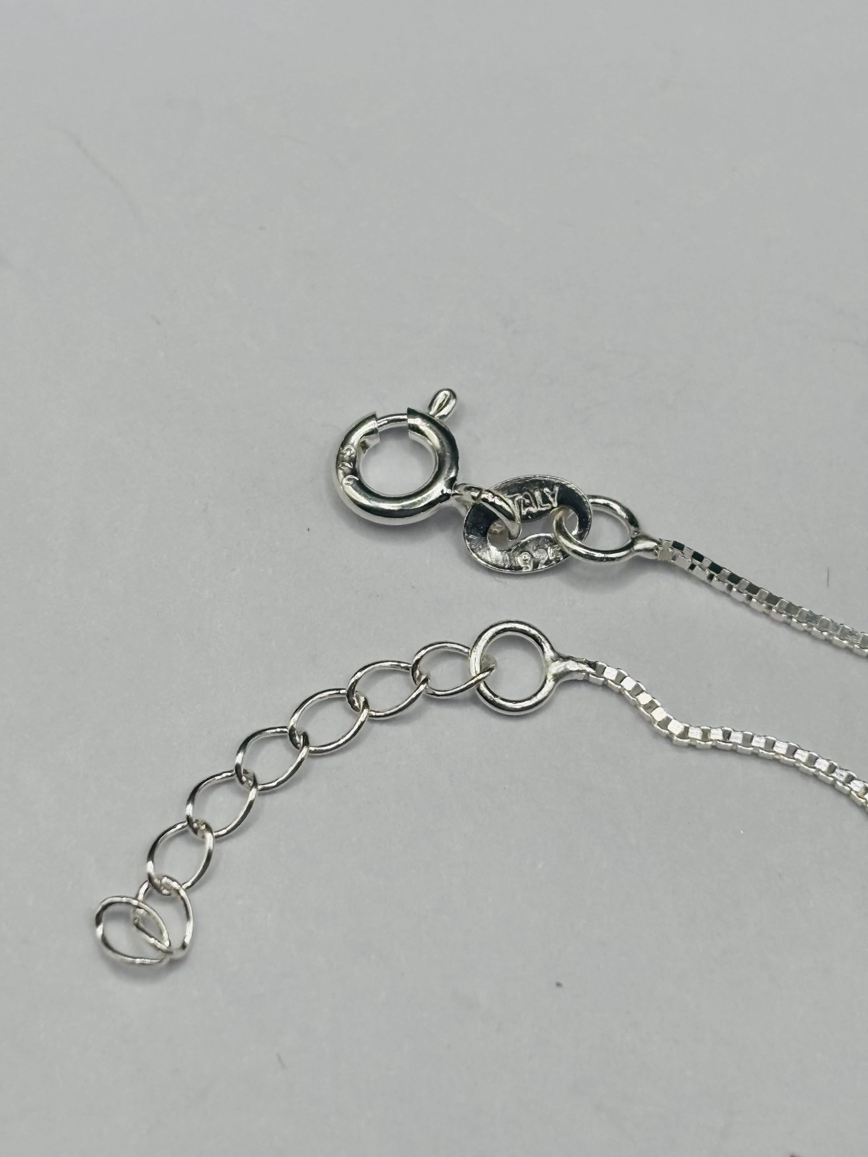 S925 Silver Heart Butterfly Anklet