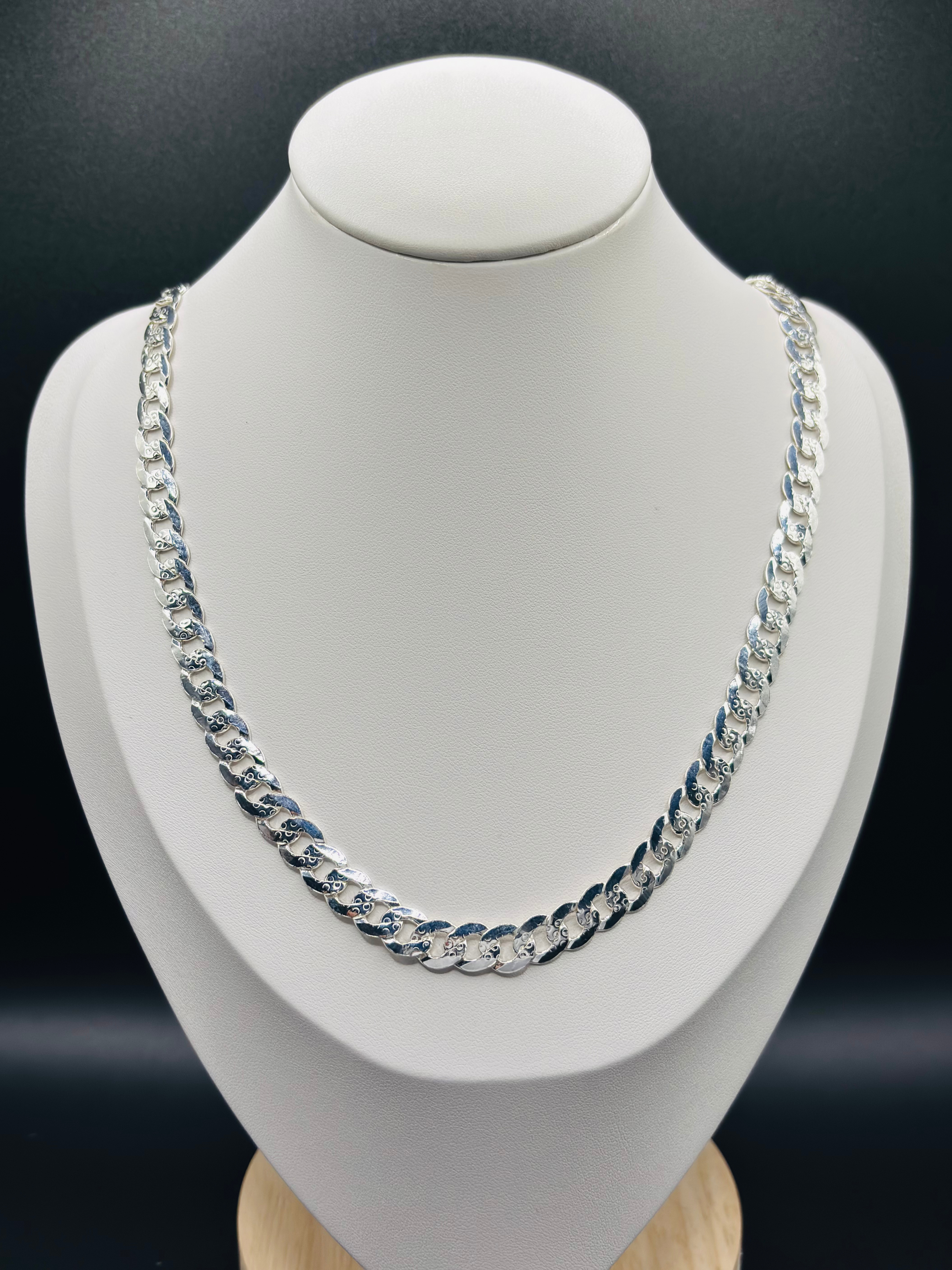 S925 Silver Flat Curb Chain