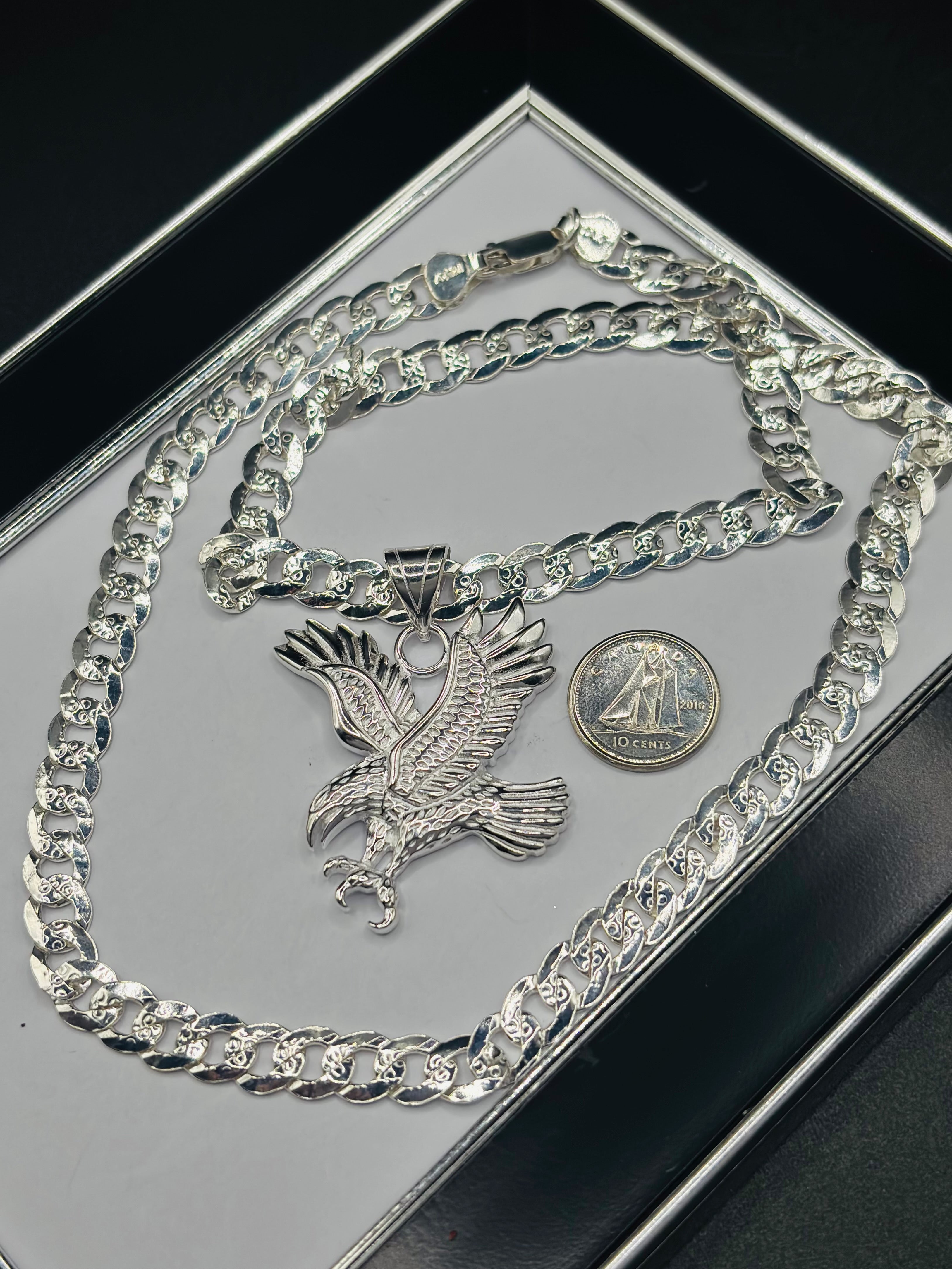 S925 Silver Eagle Necklace