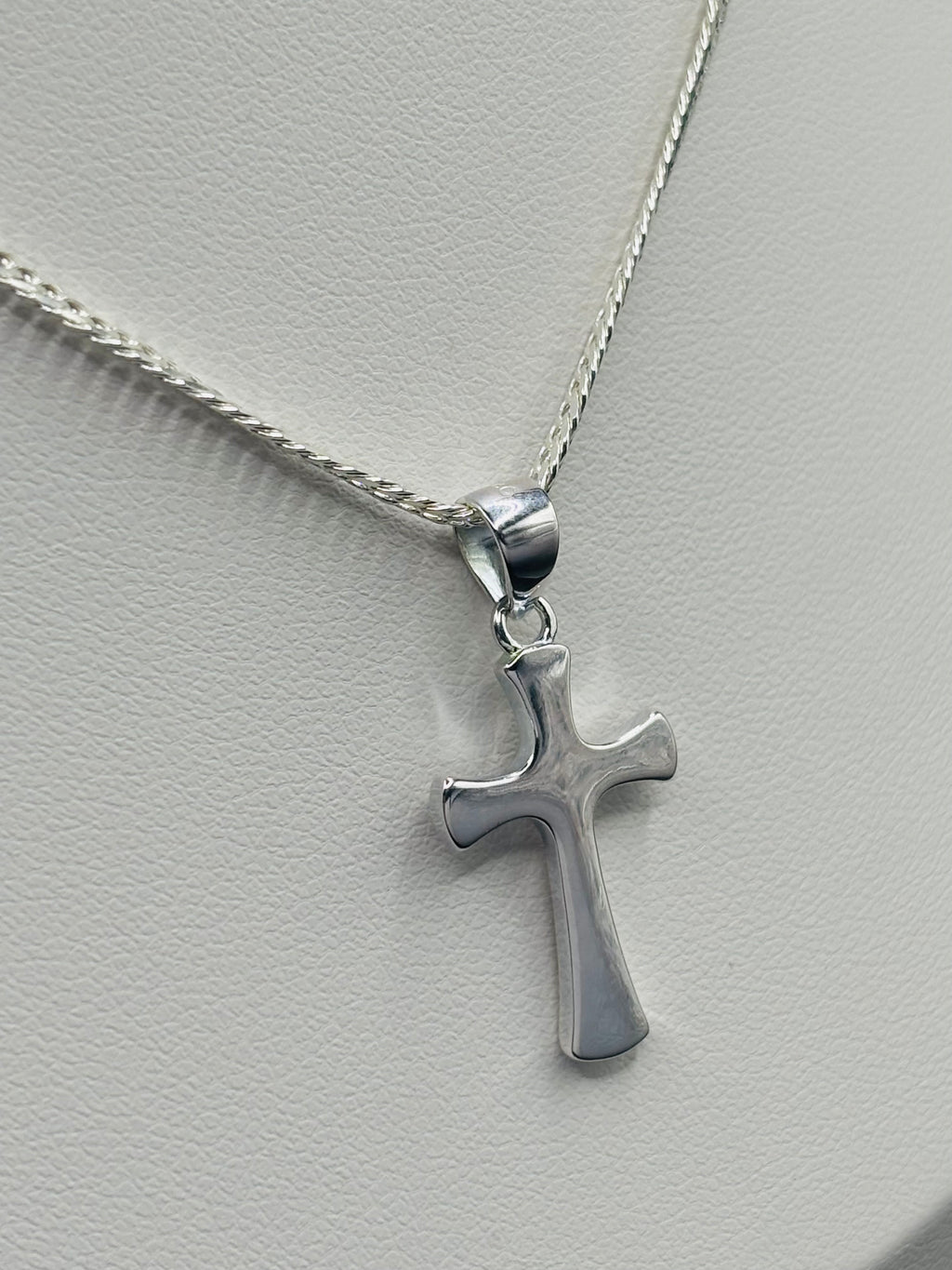S925 Silver Plain Cross Necklace