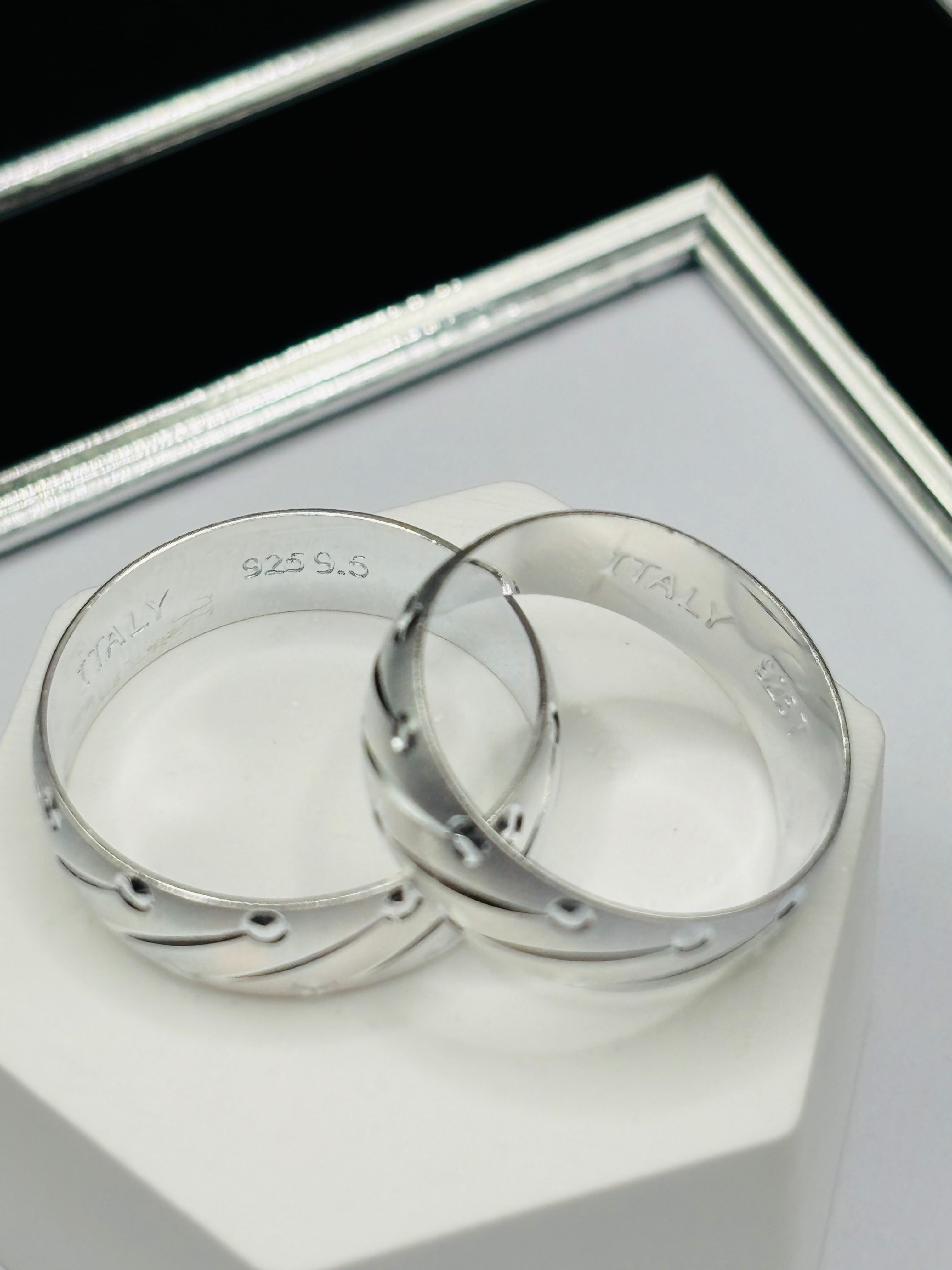 S925 Silver Couple Ring