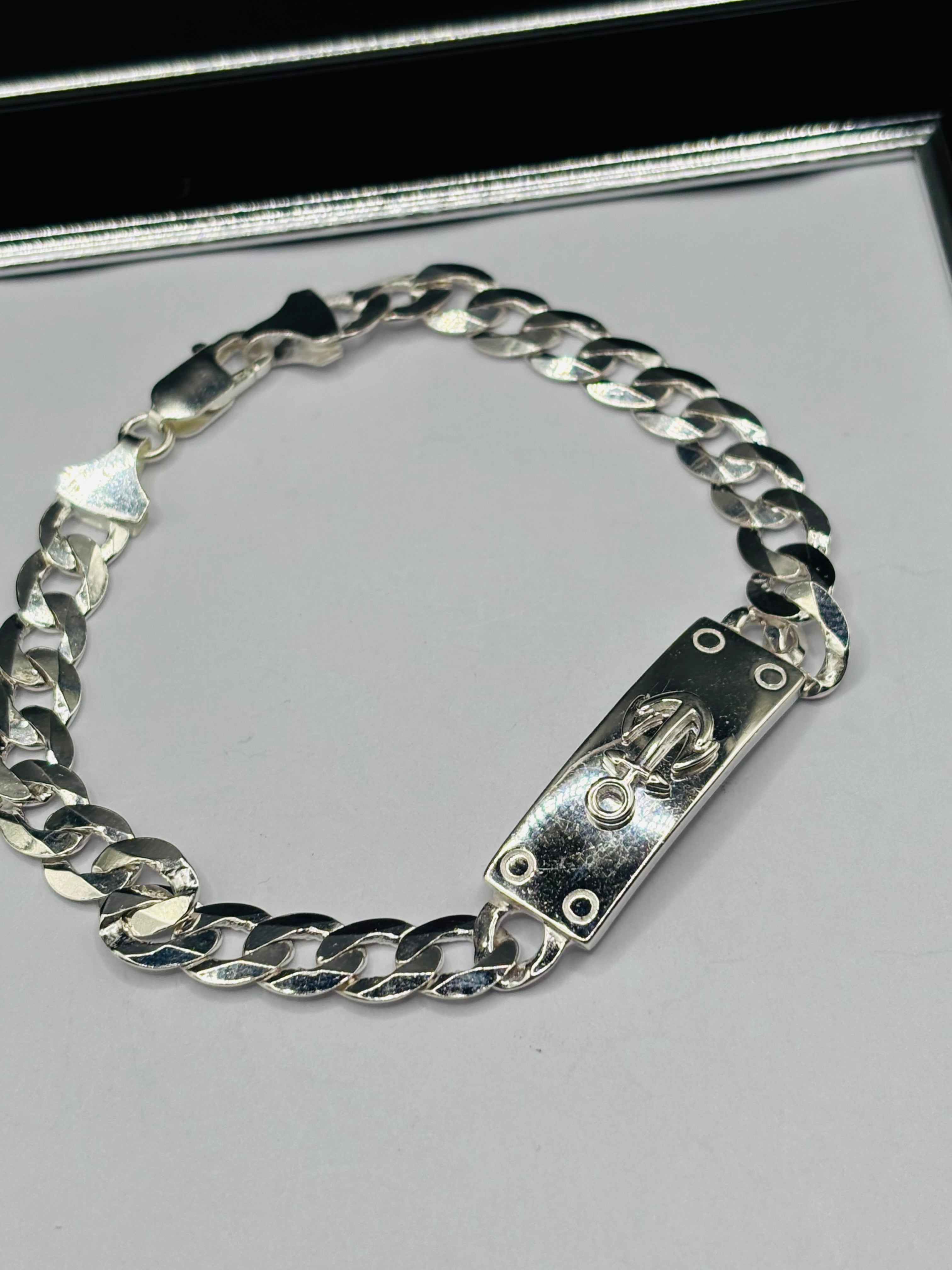 S925 Silver Anchor Bracelet