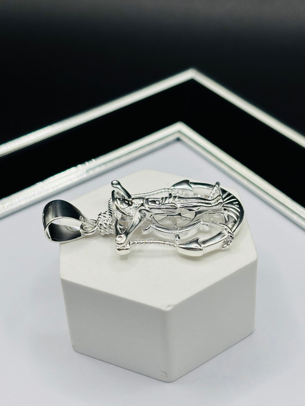 S925 Silver Anchor Cross Pendant