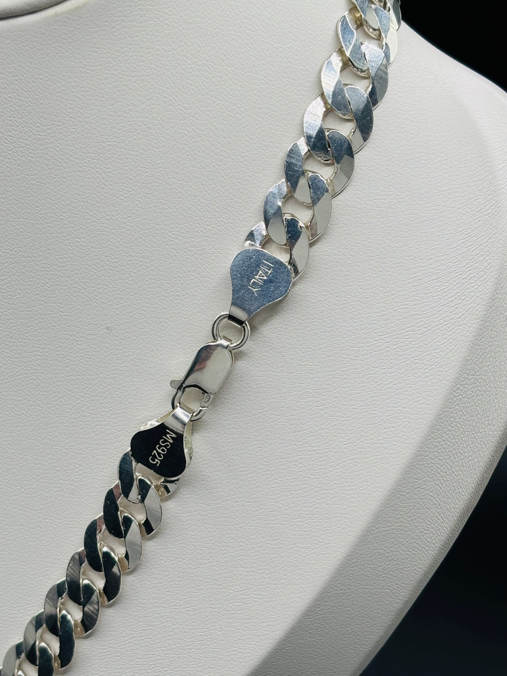 S925 Silver Flat Curb Chain 9.6mm