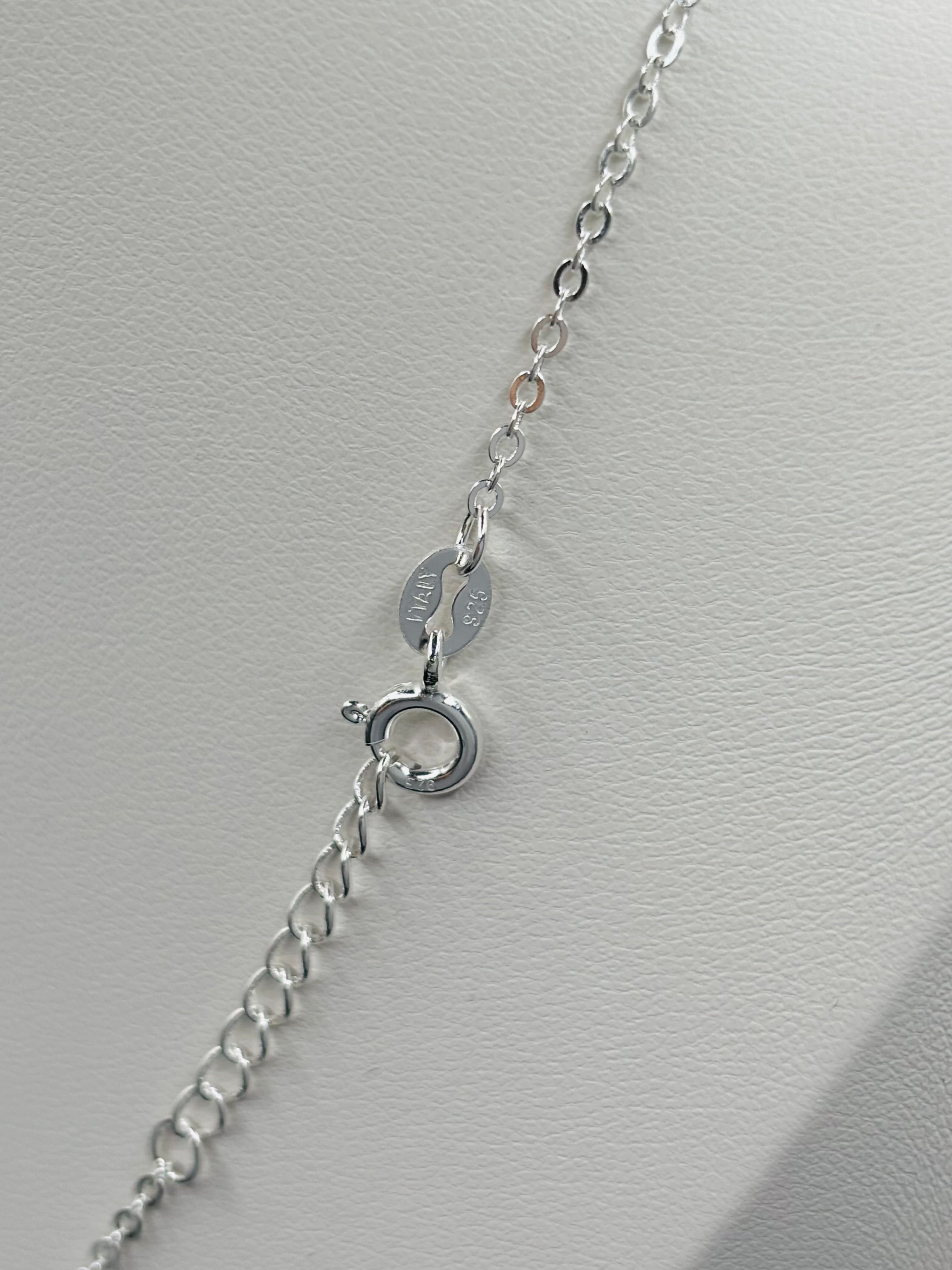 S925 Silver Ribbon Necklace