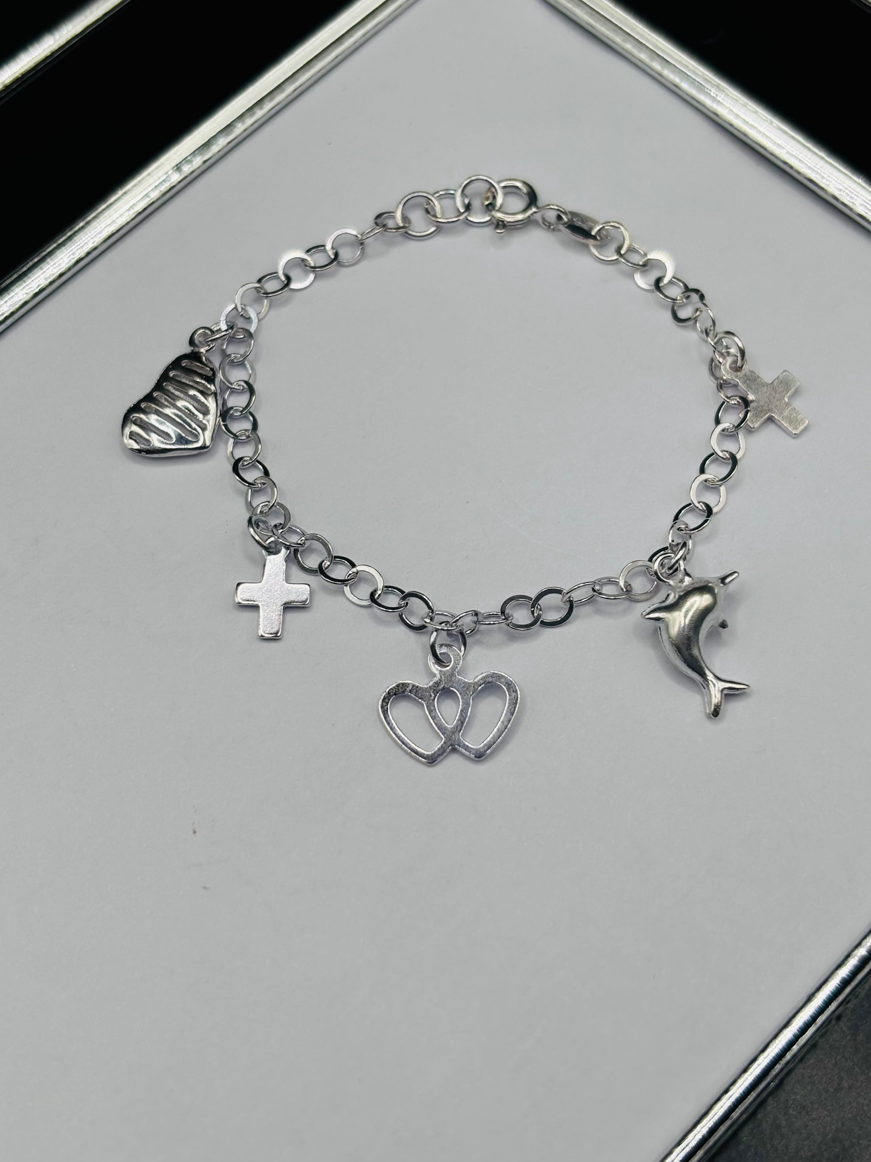 S925 Silver Charm Kids Bracelet