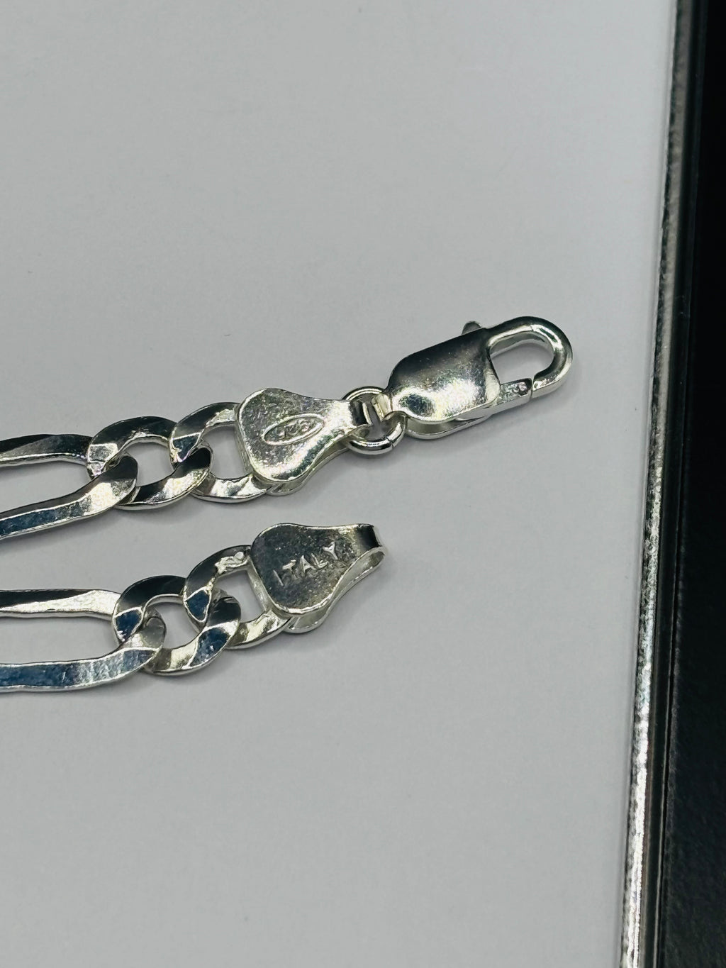 S925 Silver name Figaro Bracelet