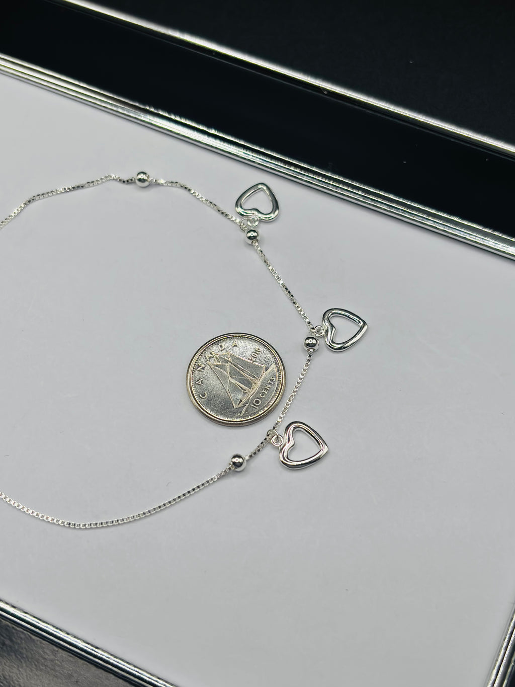 S925 Silver Heart Anklet